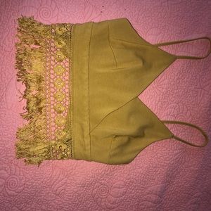 Papaya yellow crop top